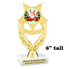 Santa Trophy.  6" tall.  Includes free engraving.   A Premier exclusive design! ph97