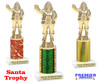 Santa Trophy.   Includes free engraving.   Choice of column color and trophy height. A Premier exclusive design! Santa