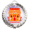 Gingerbread House Medal.  Choice of 9 designs.  Includes free engraving and neck ribbon  (md52s