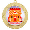 Gingerbread House Medal.  Choice of 9 designs.  Includes free engraving and neck ribbon  (940g