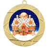 Gingerbread House Medal.  Choice of 9 designs.  Includes free engraving and neck ribbon  (940g