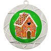 Gingerbread House Medal.  Choice of 9 designs.  Includes free engraving and neck ribbon  (940s
