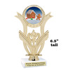 Gingerbread House Trophy.  6.5" tall.  Includes free engraving.   A Premier exclusive design! h414