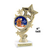 Gingerbread House Trophy.  6" tall.  Includes free engraving.   A Premier exclusive design! f649