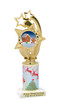 Gingerbread House theme trophy. Christmas column. Choice of artwork.   Great for all of your holiday events and contests. ph55