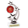 Snowflake theme trophy.  6" tall with choice of snowflake.  Great for your Winter themed events! 663s