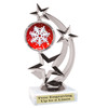 Snowflake theme trophy.  6" tall with choice of snowflake.  Great for your Winter themed events! 663s