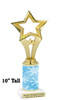 Snowflake theme trophy. Choice of figure.  10" tall - Great for all of your holiday events and contests.  sub 14