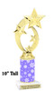 Snowflake theme trophy. Choice of figure.  10" tall - Great for all of your holiday events and contests.  sub 15