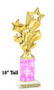Snowflake theme trophy. Choice of figure.  10" tall - Great for all of your holiday events and contests.  sub 16