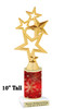 Snowflake theme trophy. Choice of figure.  10" tall - Great for all of your holiday events and contests.  sub 17