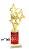 Snowflake theme trophy. Choice of figure.  10" tall - Great for all of your holiday events and contests.  sub 17