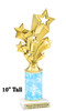 Snowflake theme trophy. Choice of figure.  10" tall - Great for all of your holiday events and contests.  sub 18