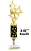 Snowflake theme trophy. Choice of figure.  12" tall - Great for all of your holiday events and contests.  sub 2