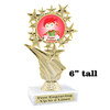 Elf theme trophy.  6" tall with choice of artwork.  Great for your Winter themed events!   f649