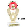 Elf theme trophy with choice of artwork.  Great for your Winter themed events!  3103