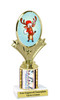 Reindeer Trophy.   Choice of column color and trophy height.  Includes free engraving.   A Premier exclusive design! 90075-4