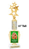 Custom Gingerbread Trophy.  Great trophy for those Holiday Events, Pageants, Contests and more!   15" tall - Design 2