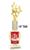 Custom Gingerbread Trophy.  Great trophy for those Holiday Events, Pageants, Contests and more!   15" tall - Design 3