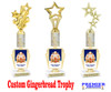 Custom Gingerbread Trophy.  Great trophy for those Holiday Events, Pageants, Contests and more!   15" tall - Design 5