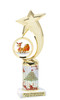 Reindeer theme trophy. Christmas column. Choice of artwork.   Great for all of your holiday events and contests.6061g