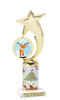 Reindeer theme trophy. Christmas column. Choice of artwork.   Great for all of your holiday events and contests.6061g