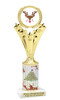 Reindeer theme trophy. Christmas column. Choice of artwork.   Great for all of your holiday events and contests.h501