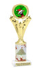 Reindeer theme trophy. Christmas column. Choice of artwork.   Great for all of your holiday events and contests.h501