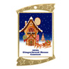 Gingerbread House Medal.  Choice of 9 designs.  Includes free engraving and neck ribbon  (927g