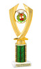 Reindeer theme trophy. Christmas column. Choice of artwork.   Great for all of your holiday events and contests.4506 Green