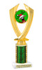 Reindeer theme trophy. Christmas column. Choice of artwork.   Great for all of your holiday events and contests.4506 Green