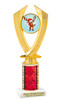 Reindeer theme trophy. Christmas column. Choice of artwork.   Great for all of your holiday events and contests.4506 Red