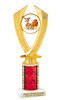 Reindeer theme trophy. Christmas column. Choice of artwork.   Great for all of your holiday events and contests.4506 Red