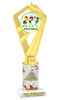 Elf theme trophy. Christmas column. Choice of artwork and trophy height.   Great for all of your holiday events and contests. ph111