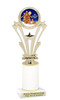 Gingerbread House theme trophy. Glitter Column.  Great for your Holiday events, contests and parties - h416