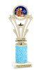 Gingerbread House theme trophy. Glitter Column.  Great for your Holiday events, contests and parties - h416