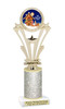 Gingerbread House theme trophy. Glitter Column.  Great for your Holiday events, contests and parties - h416