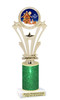 Gingerbread House theme trophy. Glitter Column.  Great for your Holiday events, contests and parties - h416