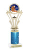 Gingerbread House theme trophy. Glitter Column.  Great for your Holiday events, contests and parties - h416