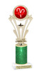 Candy Cane theme trophy. Glitter Column.  Great for your Holiday events, contests and parties - h416