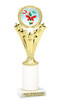 Candy Cane theme trophy. Glitter Column.  Great for your Holiday events, contests and parties - h501