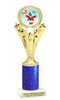 Candy Cane theme trophy. Glitter Column.  Great for your Holiday events, contests and parties - h501