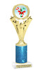 Candy Cane theme trophy. Glitter Column.  Great for your Holiday events, contests and parties - h501