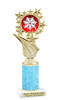 Snowflake theme trophy. Glitter Column.  Great for your Holiday events, contests and parties - 696