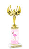 Flamingo  trophy with choice of trophy height and figure.  Bring a little tropical flair to your next event.  Height starts at 10" tall.(new001