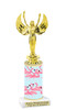 Flamingo  trophy with choice of trophy height and figure.  Bring a little tropical flair to your next event.  Height starts at 10" tall.(new003