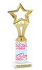 Flamingo  trophy with choice of trophy height and figure.  Bring a little tropical flair to your next event.  Height starts at 10" tall.(new003