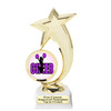 Cheer trophy with choice of cheer design.  Horseshoe shape base. Great for your squads, schools & competitions  6061g