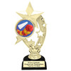 Cheer trophy with choice of cheer design.  Horseshoe shape base. Great for your squads, schools & competitions  h208bl