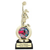 Cheer trophy with choice of cheer design.  Horseshoe shape base. Great for your squads, schools & competitions  5706bl